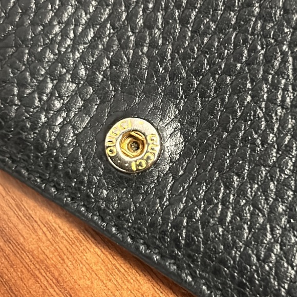 Authentic Gucci Leather Card Holder Snap Wallet - Picture 10 of 16